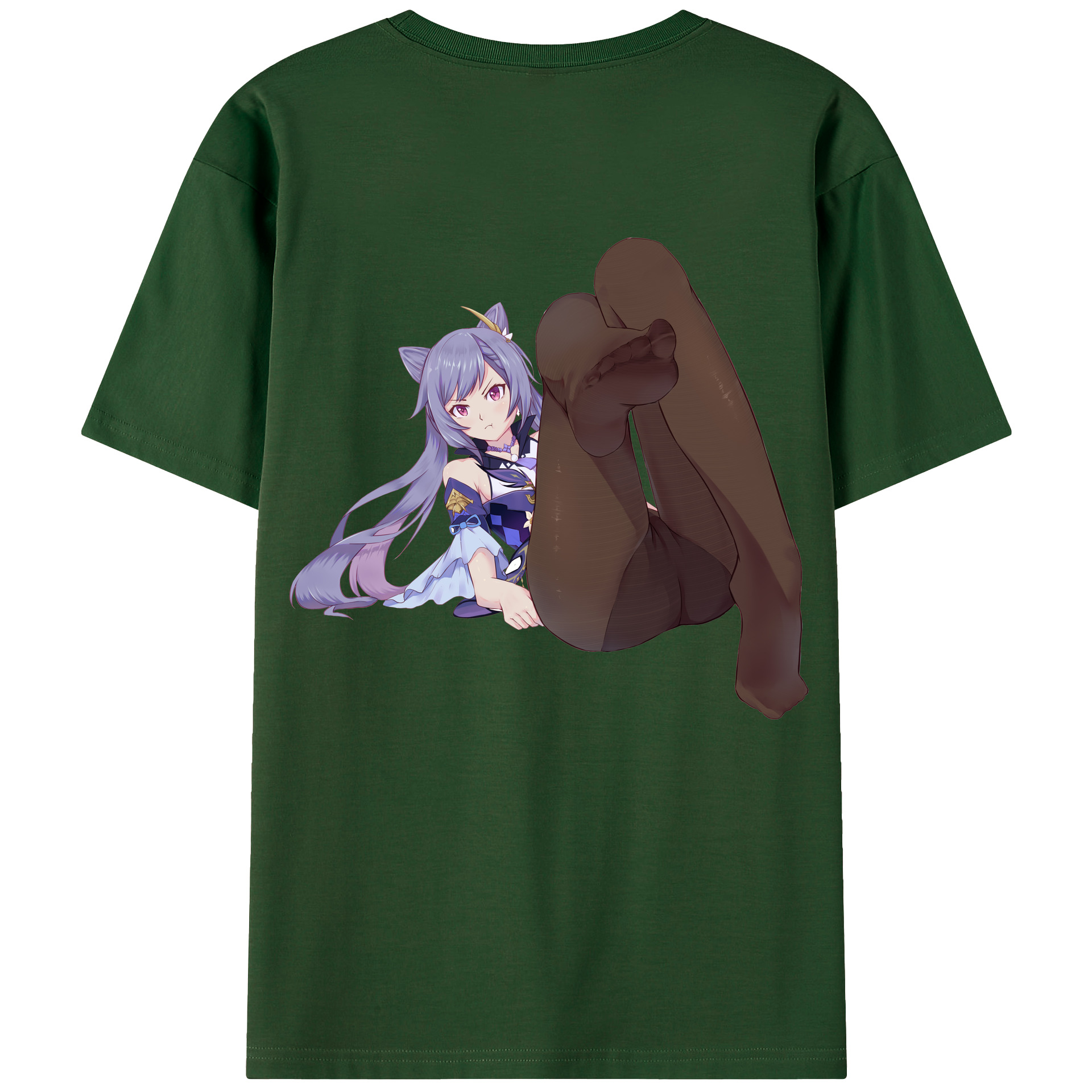 げんし神 刻晴 こくせい genshin Kokusei 綿100％半袖Tシャツ（背面プリント）